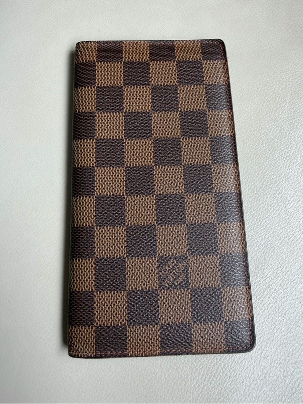 Louis Vuitton Damier Ebene Long Card Holder Wallet - Brown
